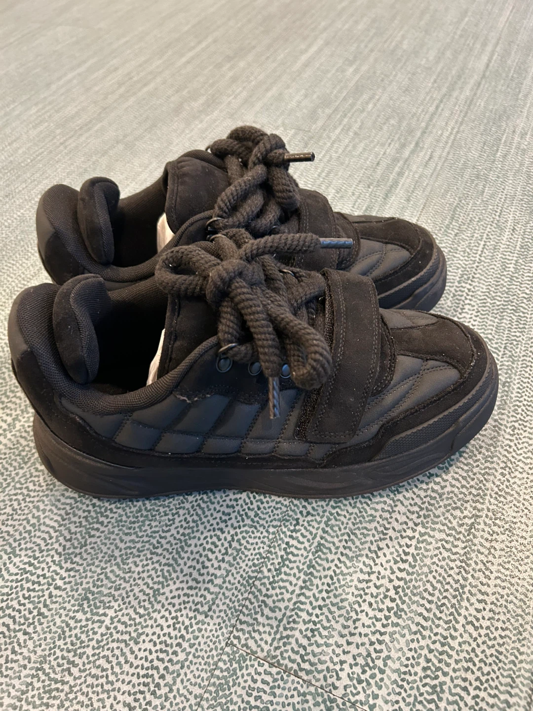 Black Zara Lace-Up Sneakers - Size 8.5 - 9 men(10 in US Women's) - photo 2