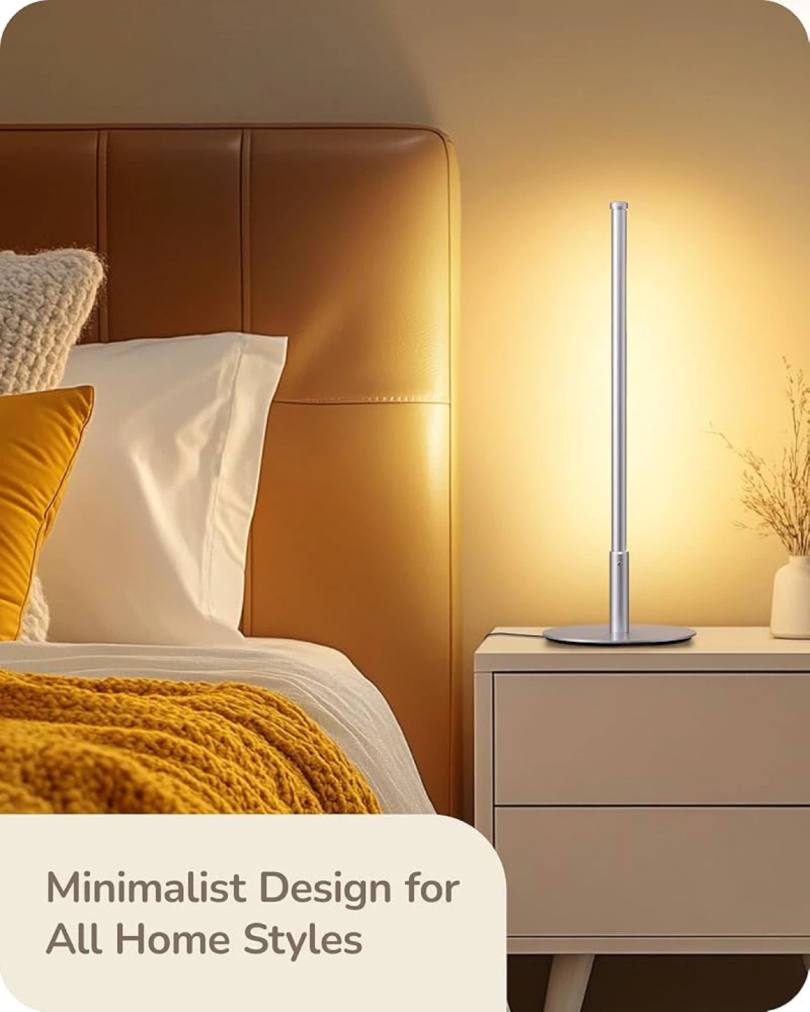 Minimalist Bedside Lamp with 3 Dimmable Color Temperature