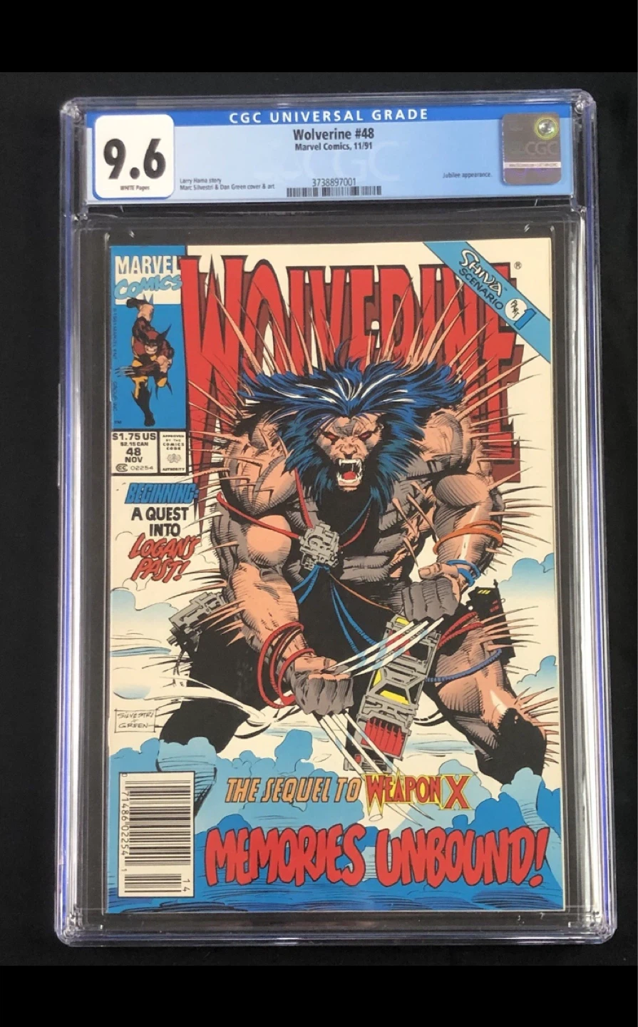 WOLVERINE #48 CGC 9.6 NEWSSTAND COMIC BOOK VARIANT