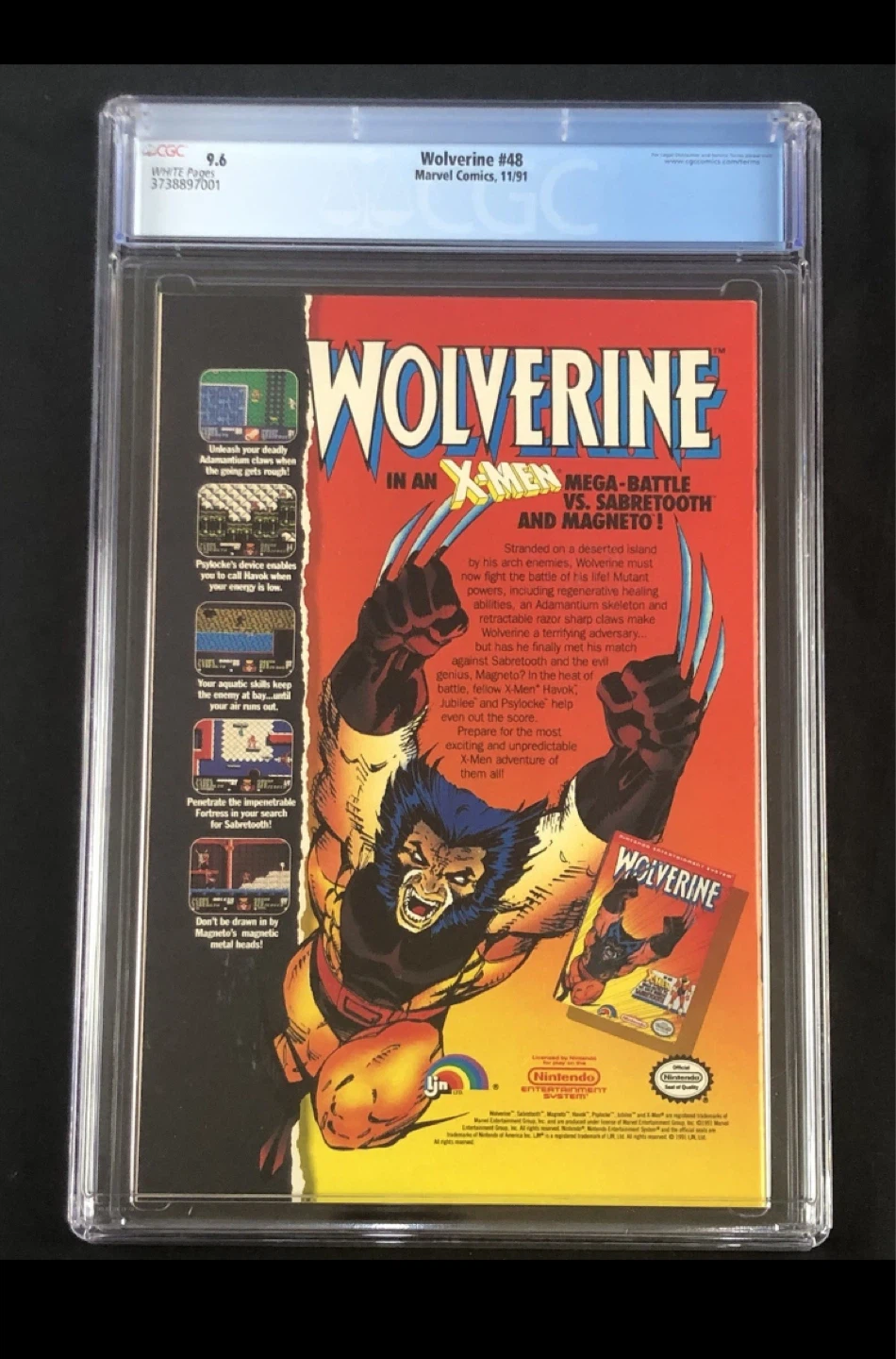 WOLVERINE #48 CGC 9.6 NEWSSTAND COMIC BOOK VARIANT - photo 2