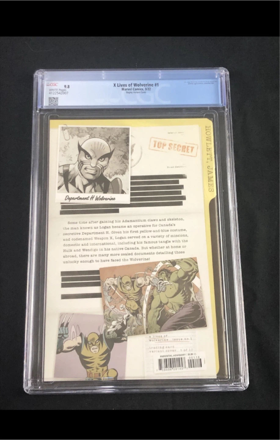 X-Lives of Wolverine # 1 CGC 9.8 Variant Comic Book - photo 2