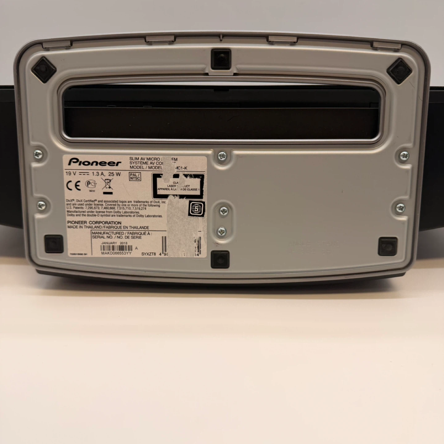 Pioneer X-SMC1-K Slim AV Micro System w/ Remote & Power Adapter - photo 5