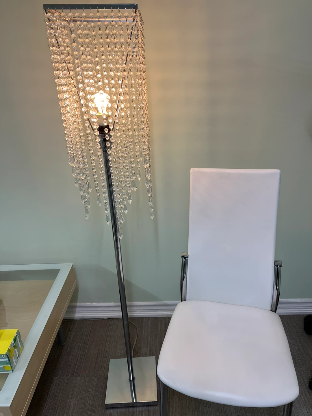 *Crystal floor lamp $40* - photo 2