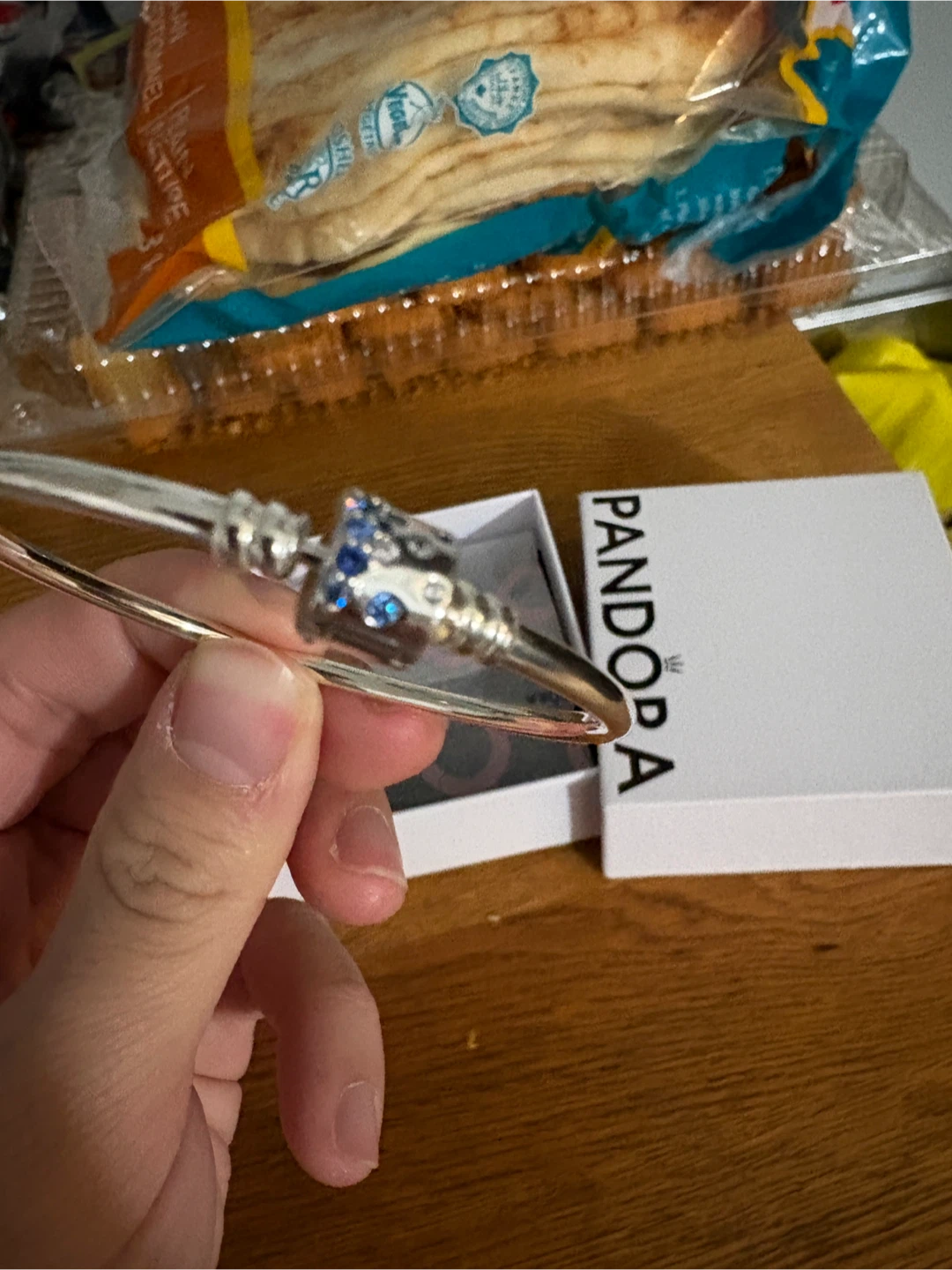Pandora Sterling Silver Charm Bracelet with Blue Charm - photo 3