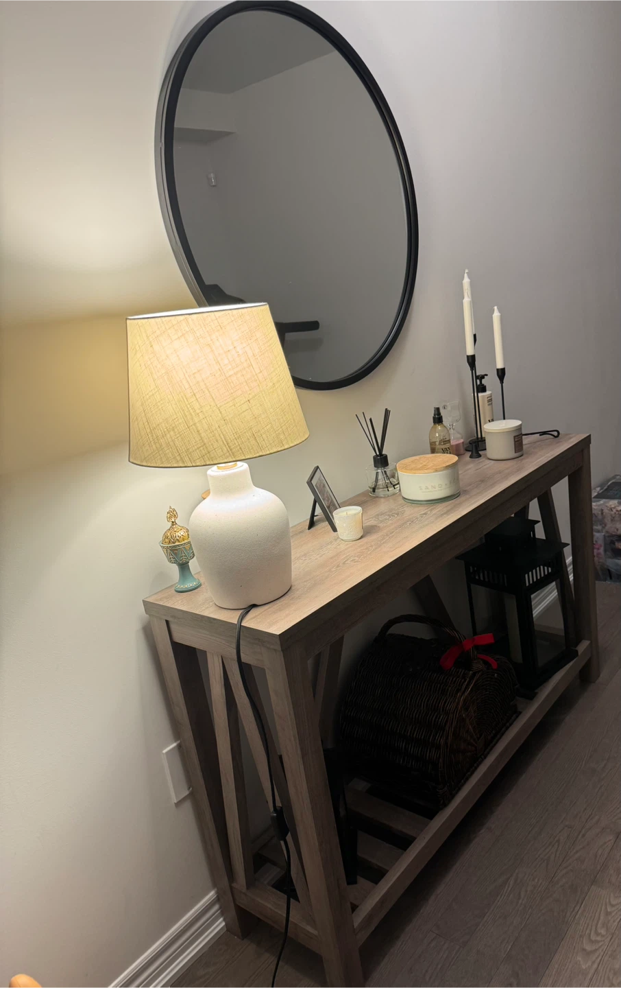 Rustic Oak Console Table