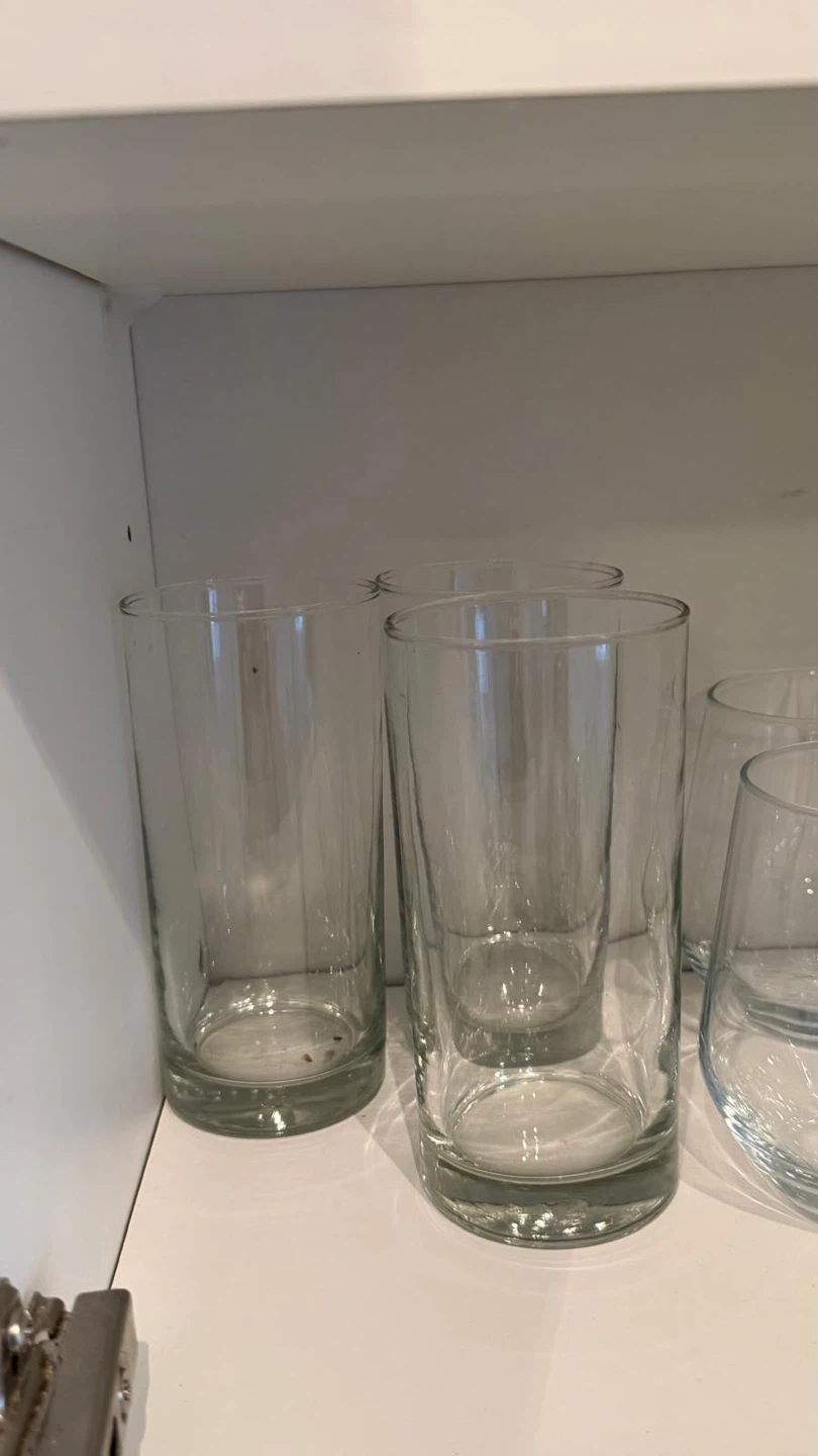 Set of 4 Clear Glass Tumblers