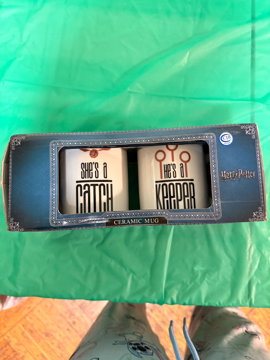 Harry Potter "She's a Catch, He's a Keeper" Ceramic Mugs Set