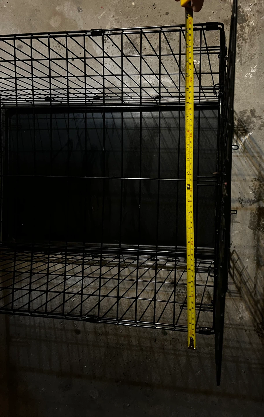 Black Metal Dog Crate with Tray - photo 3