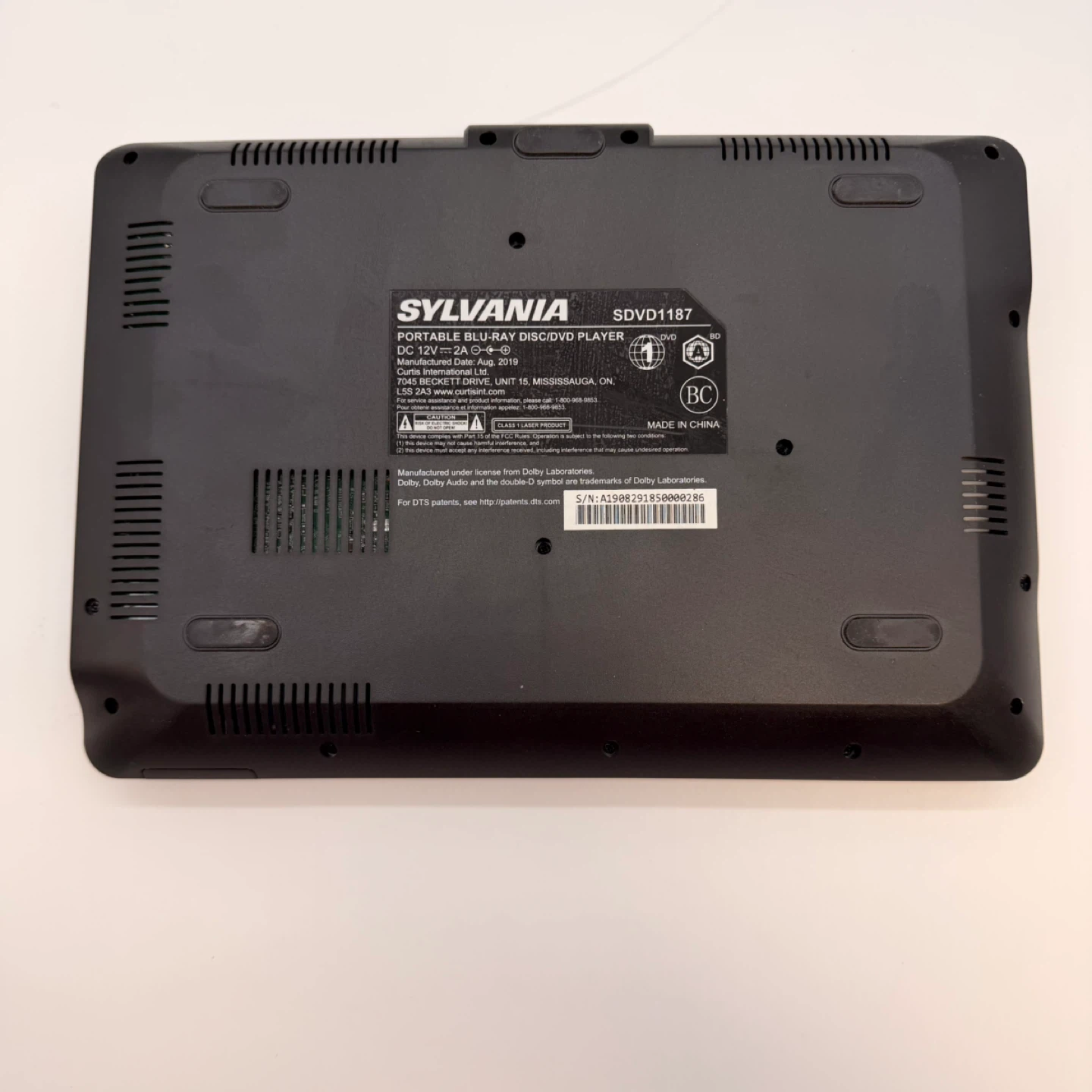 Sylvania Portable Blu-ray DVD Player SDVD1187 11.4” Screen - photo 5