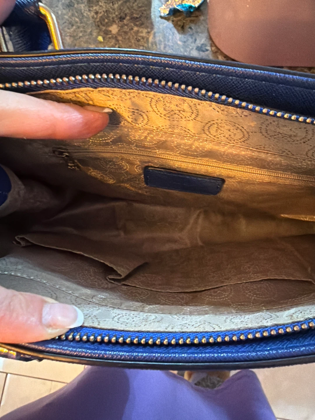 Michael Kors Blue Leather Satchel Handbag - photo 2