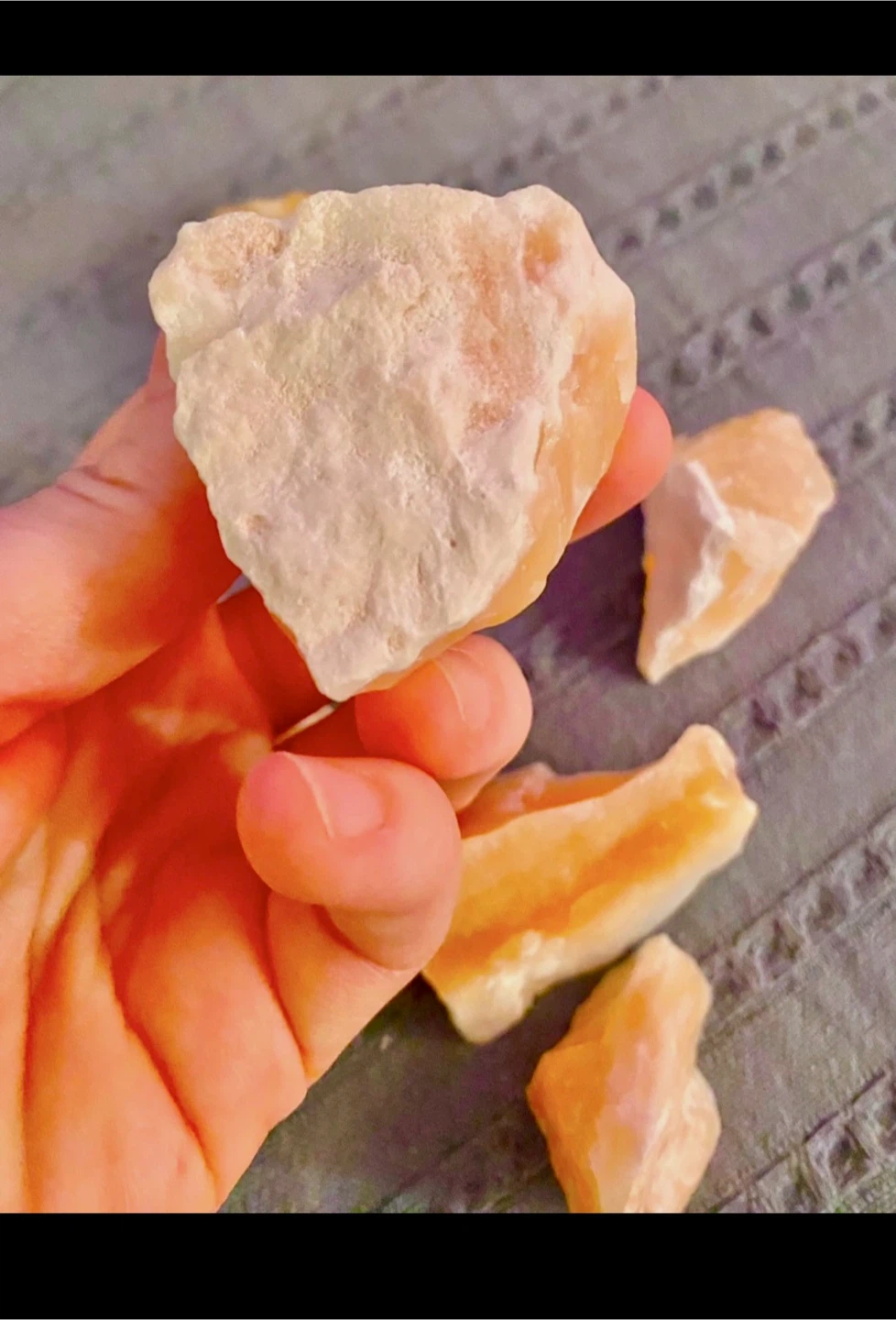 Genuine Mexican Orange Calcite Crystal Chunks NWT - photo 5
