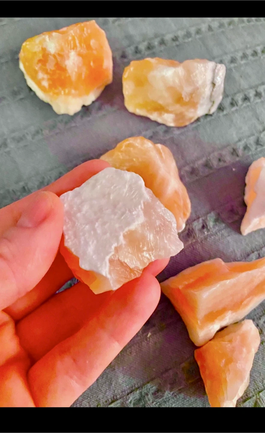 Genuine Mexican Orange Calcite Crystal Chunks NWT - photo 4