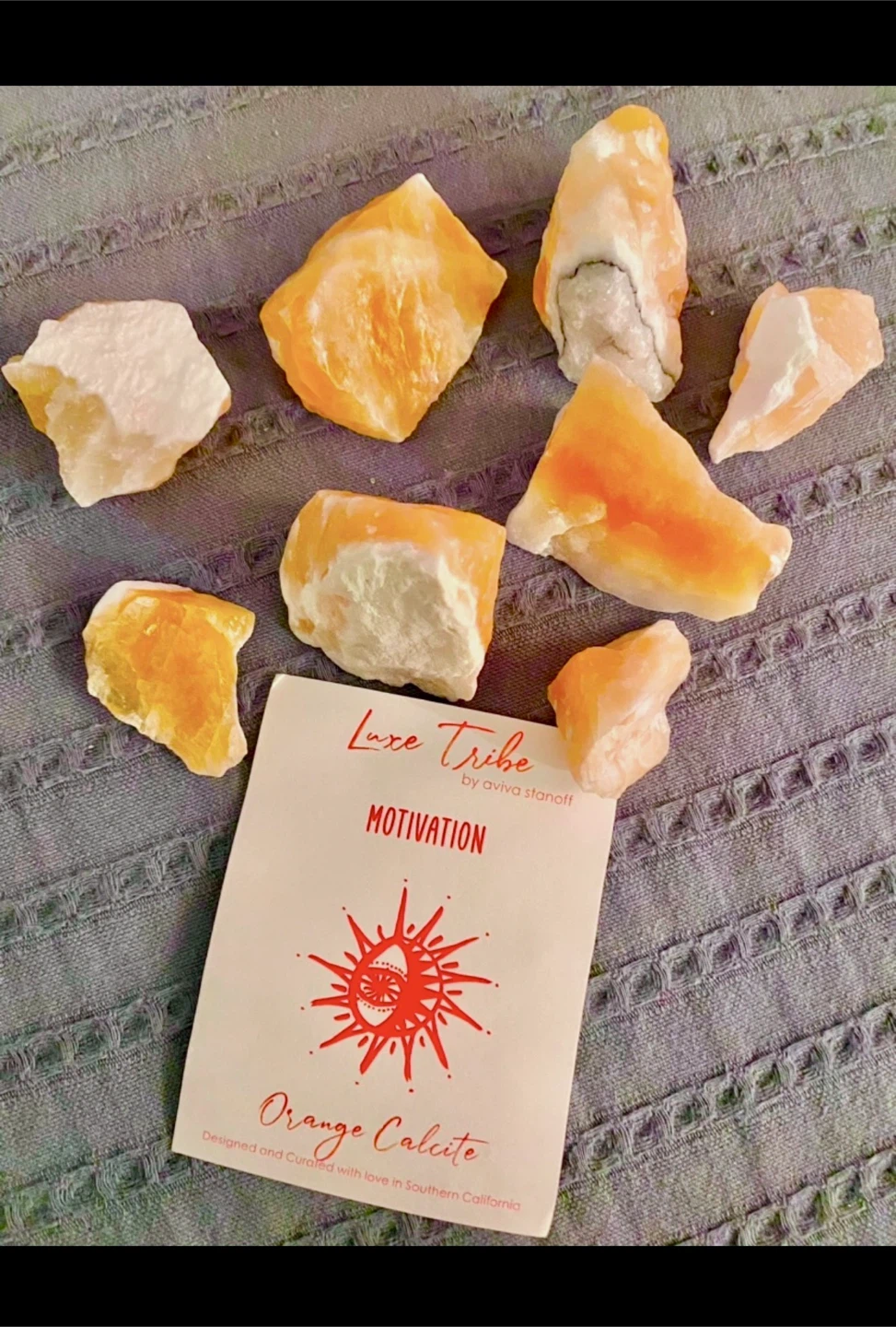 Genuine Mexican Orange Calcite Crystal Chunks NWT