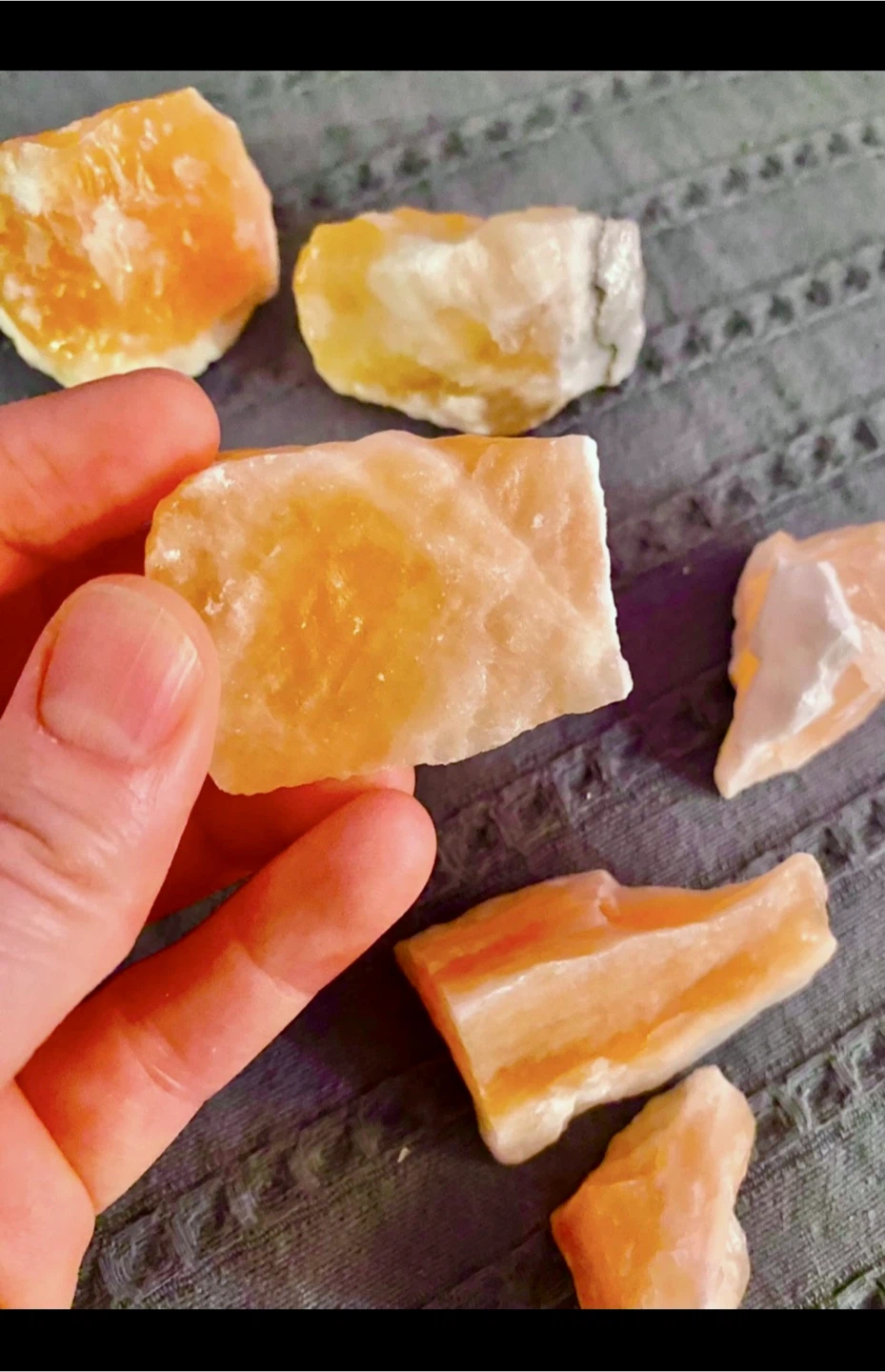 Genuine Mexican Orange Calcite Crystal Chunks NWT - photo 5