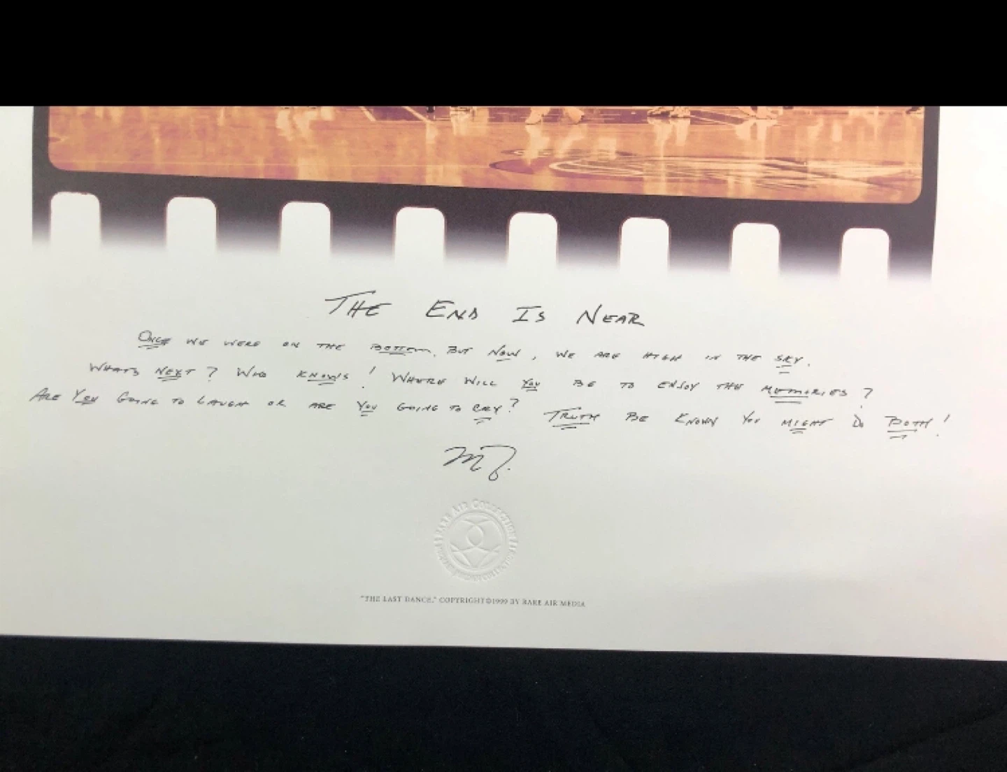 Michael Jordan “The End Is Near” lithograph Rare Air Media - photo 3