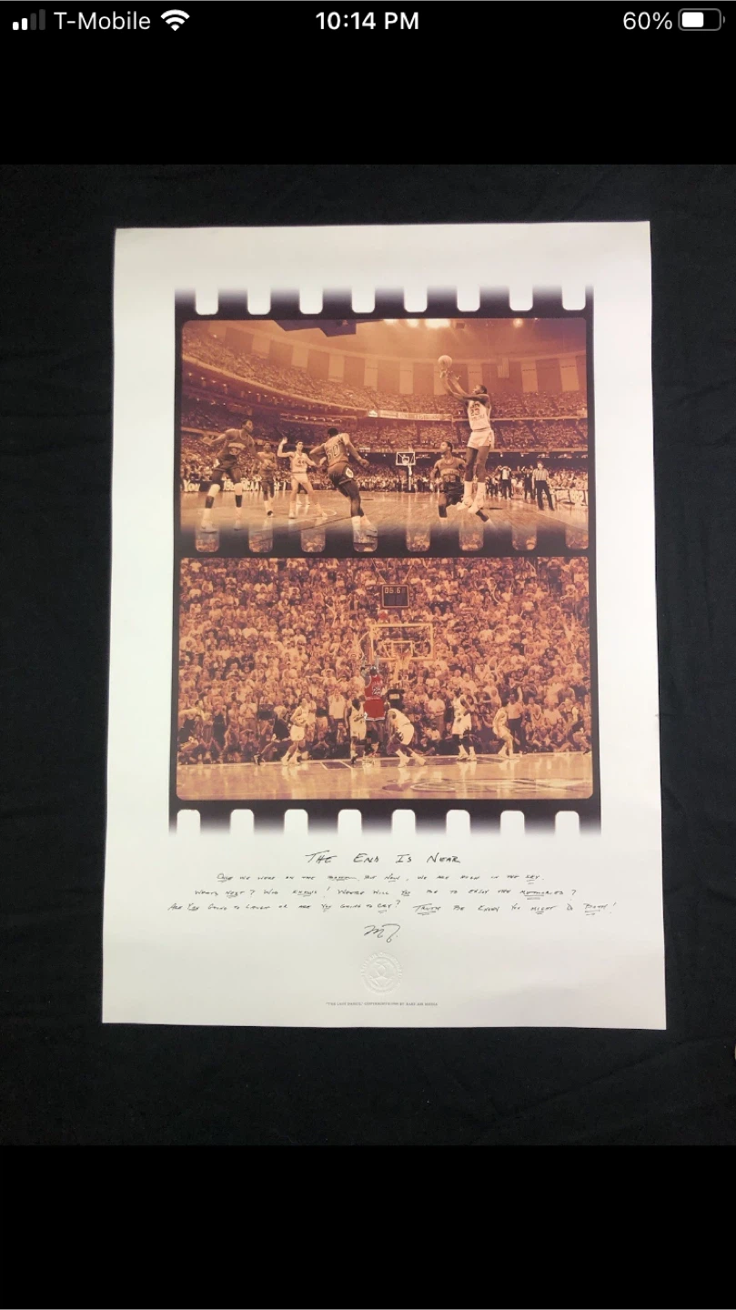 Michael Jordan “The End Is Near” lithograph Rare Air Media