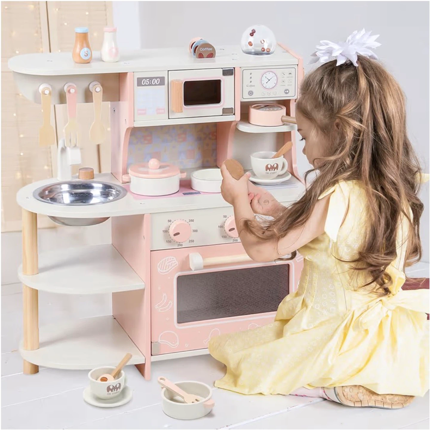 Wooden Toy Coffee Machine Kitchen Playset - photo 2