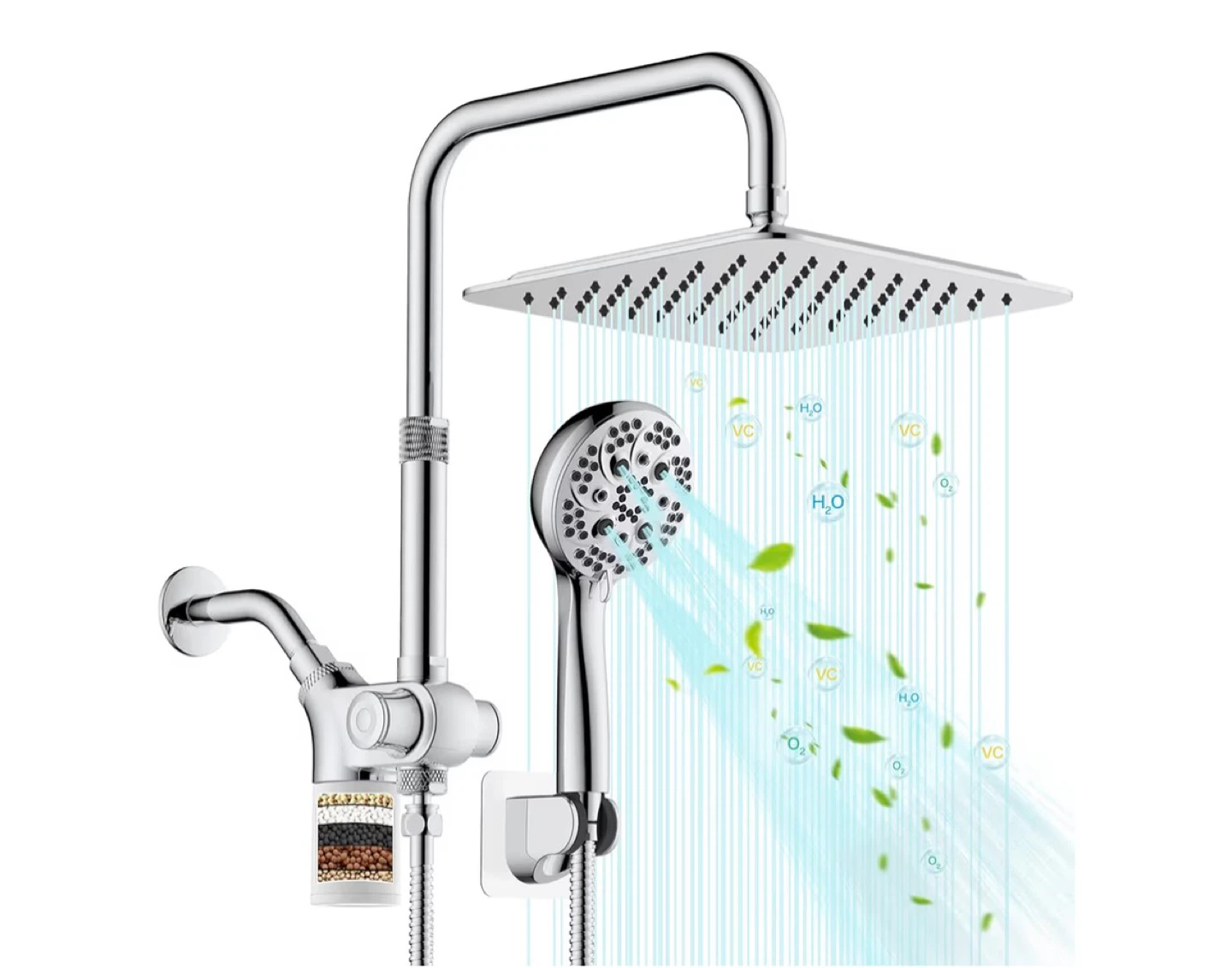 VXV 10-inch Filtered Shower System Combo