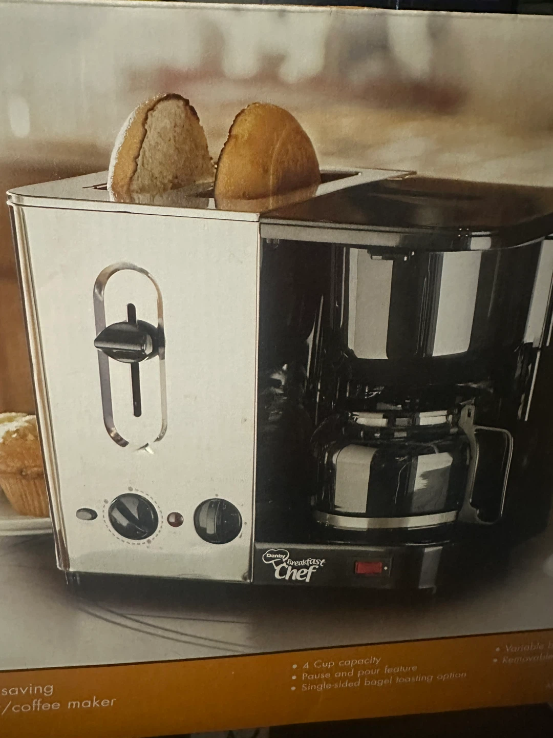 Danby Breakfast Chef 2-in-1 Coffee Maker and Toaster