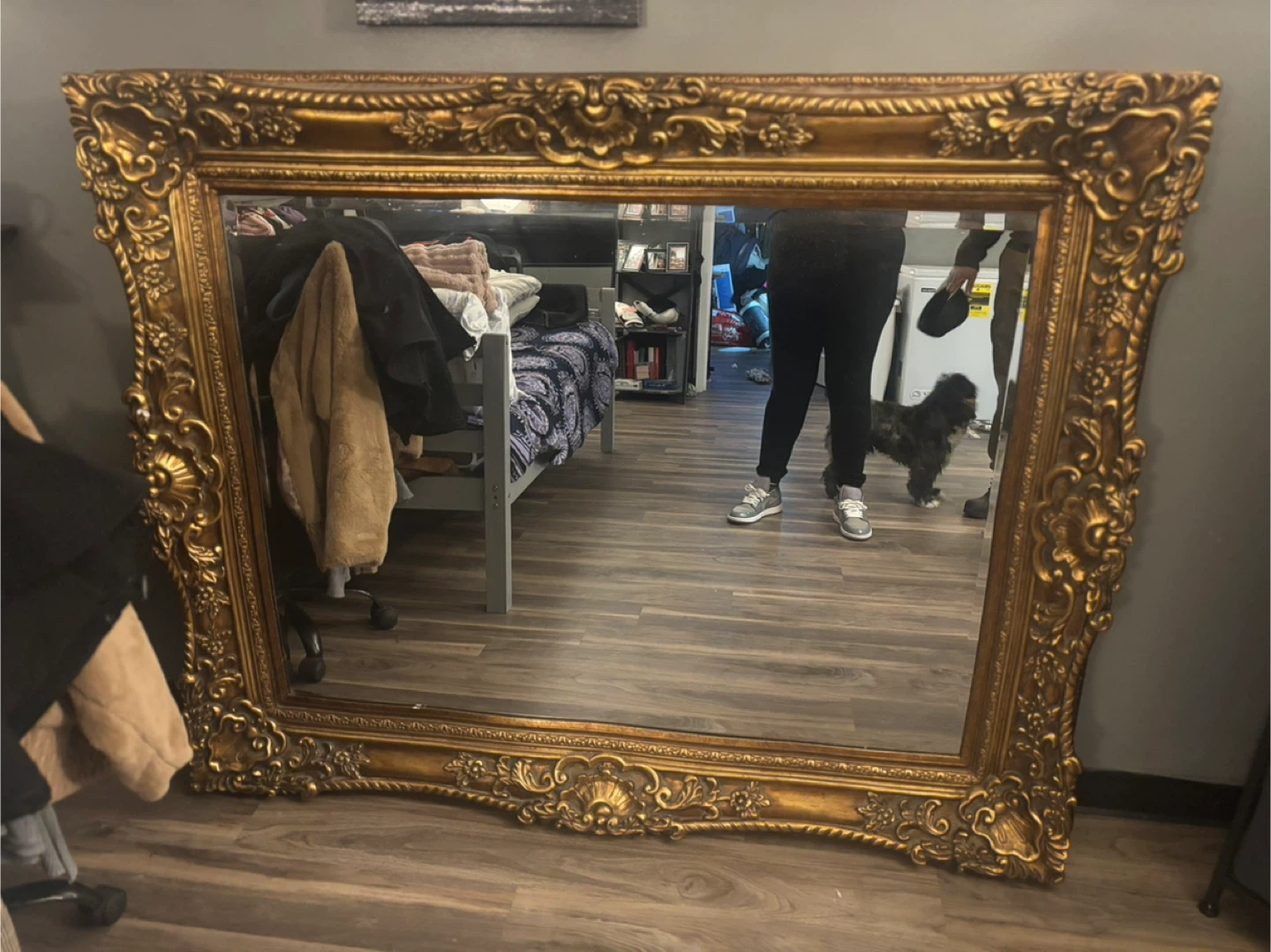 Large Ornate Gold  Antique Mirror