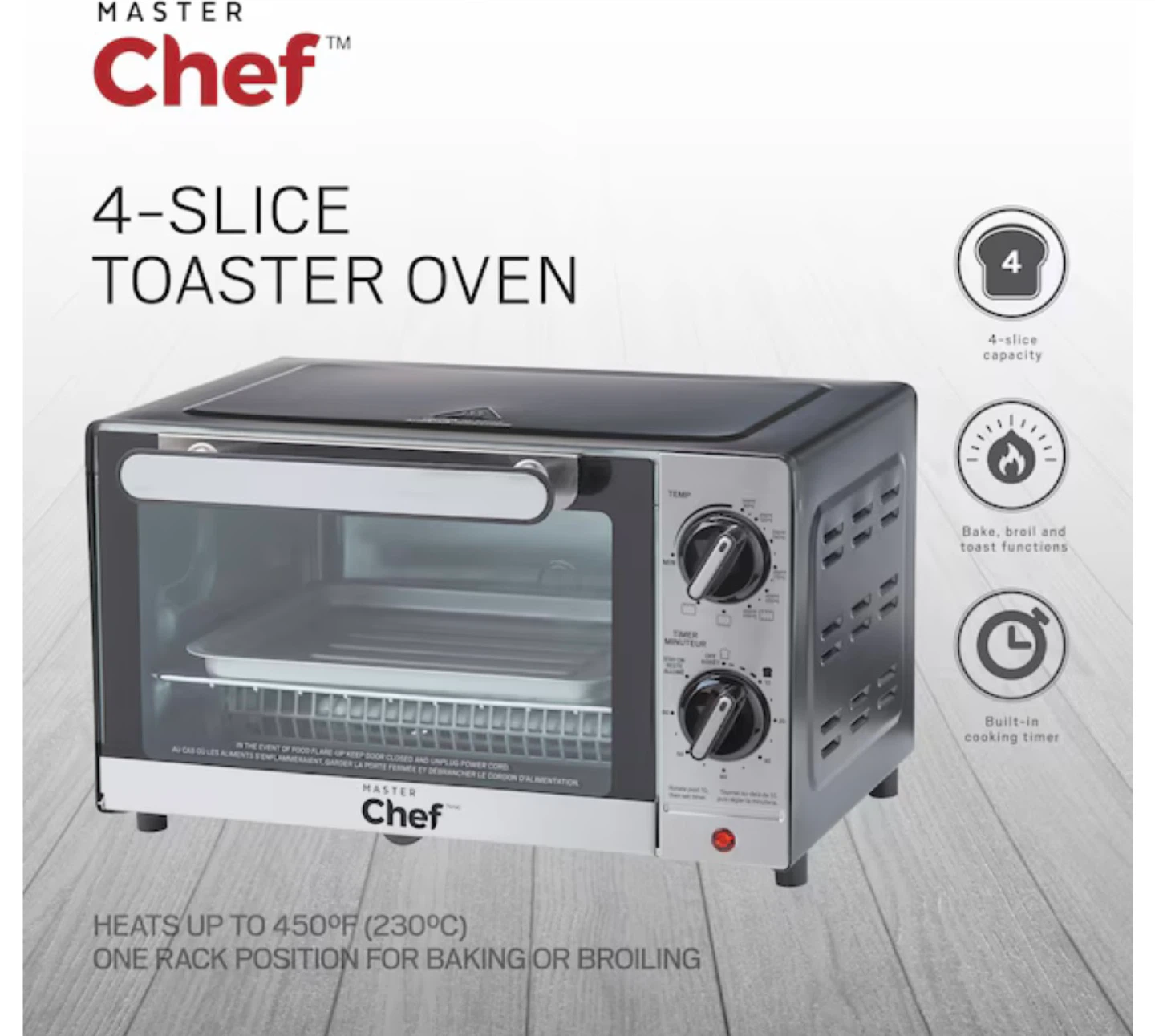 Master Chef 4-Slice Toaster Oven - photo 2