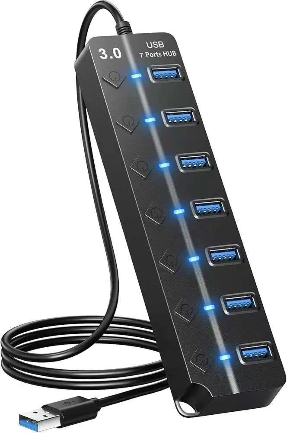 USB 3.0 7-Port Hub with Individual Switches