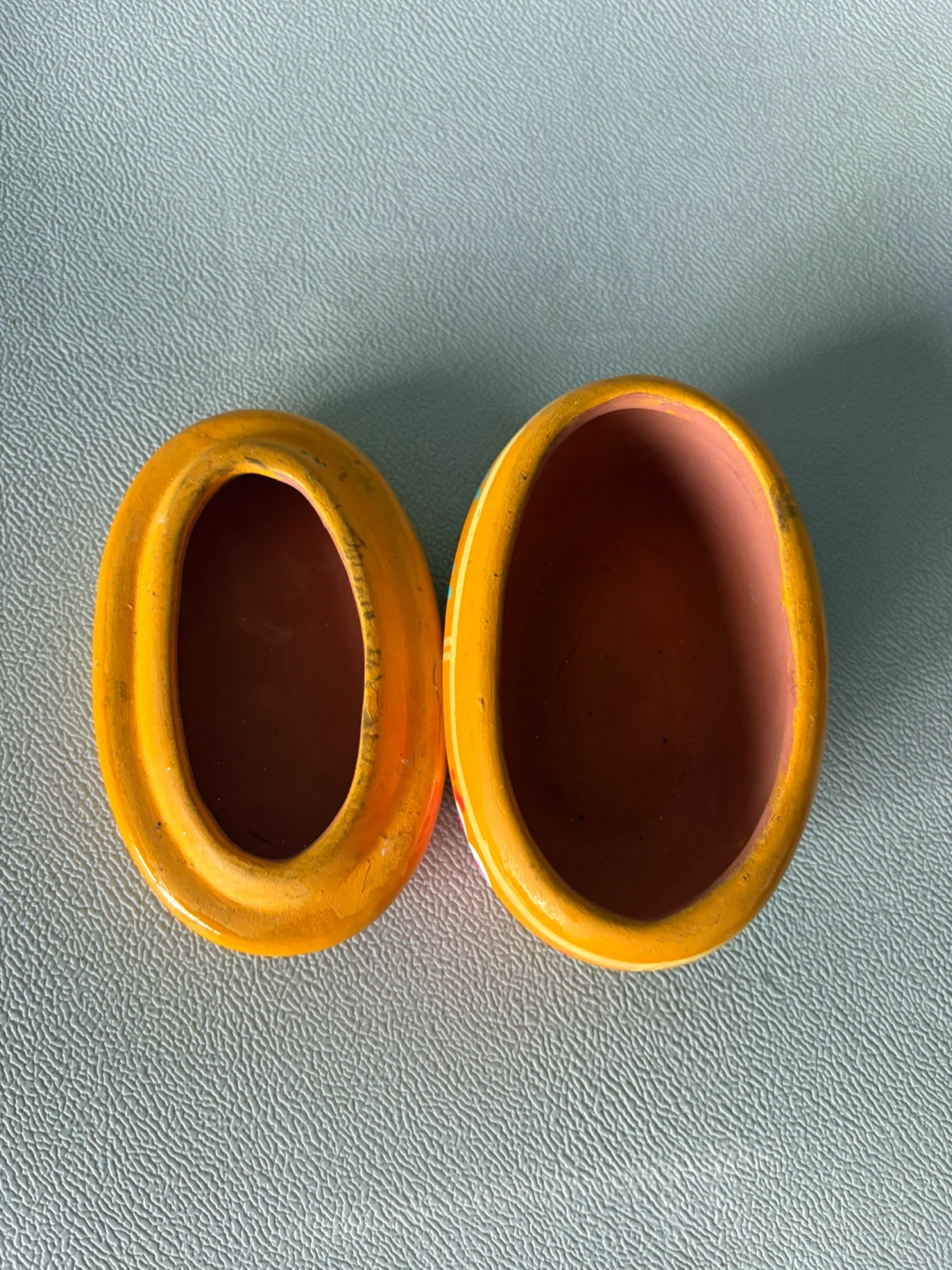 Hand-Painted Orange Trinket Box