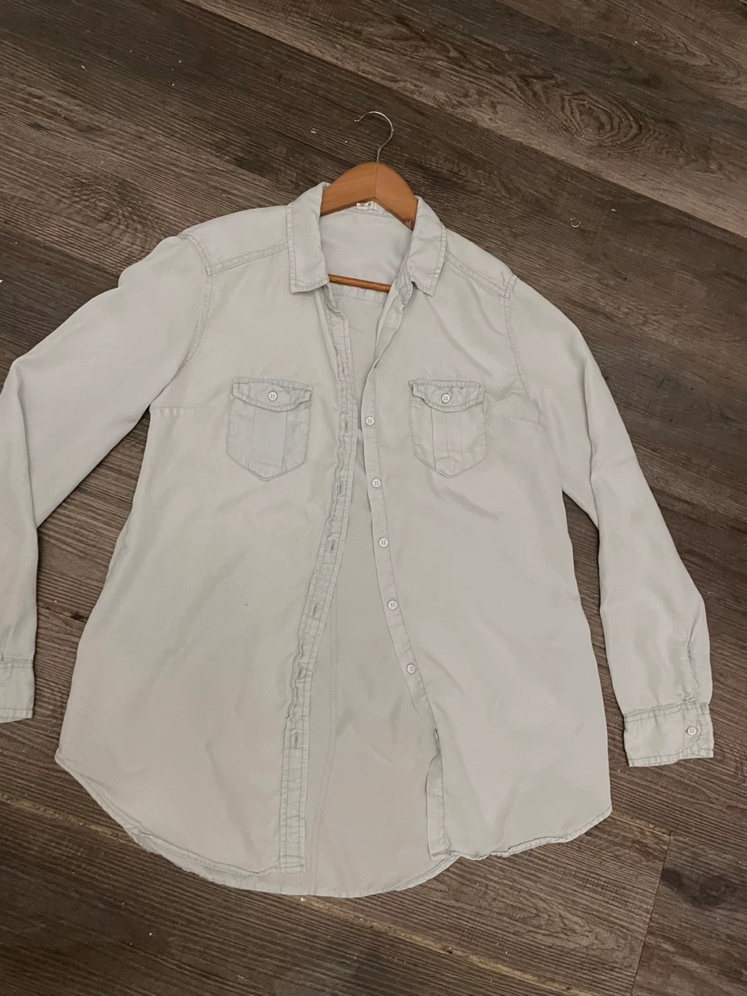 Ardene Women's Light Blue Button-Up Shirt - Size M