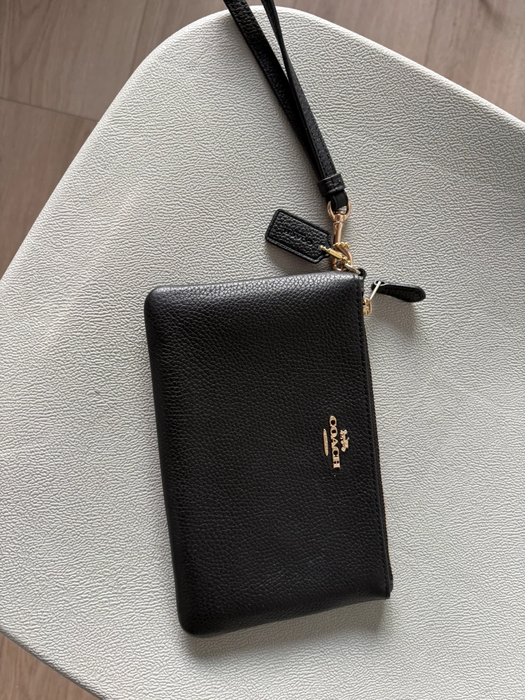 Coach Black Leather Wristlet Pouch - photo 2