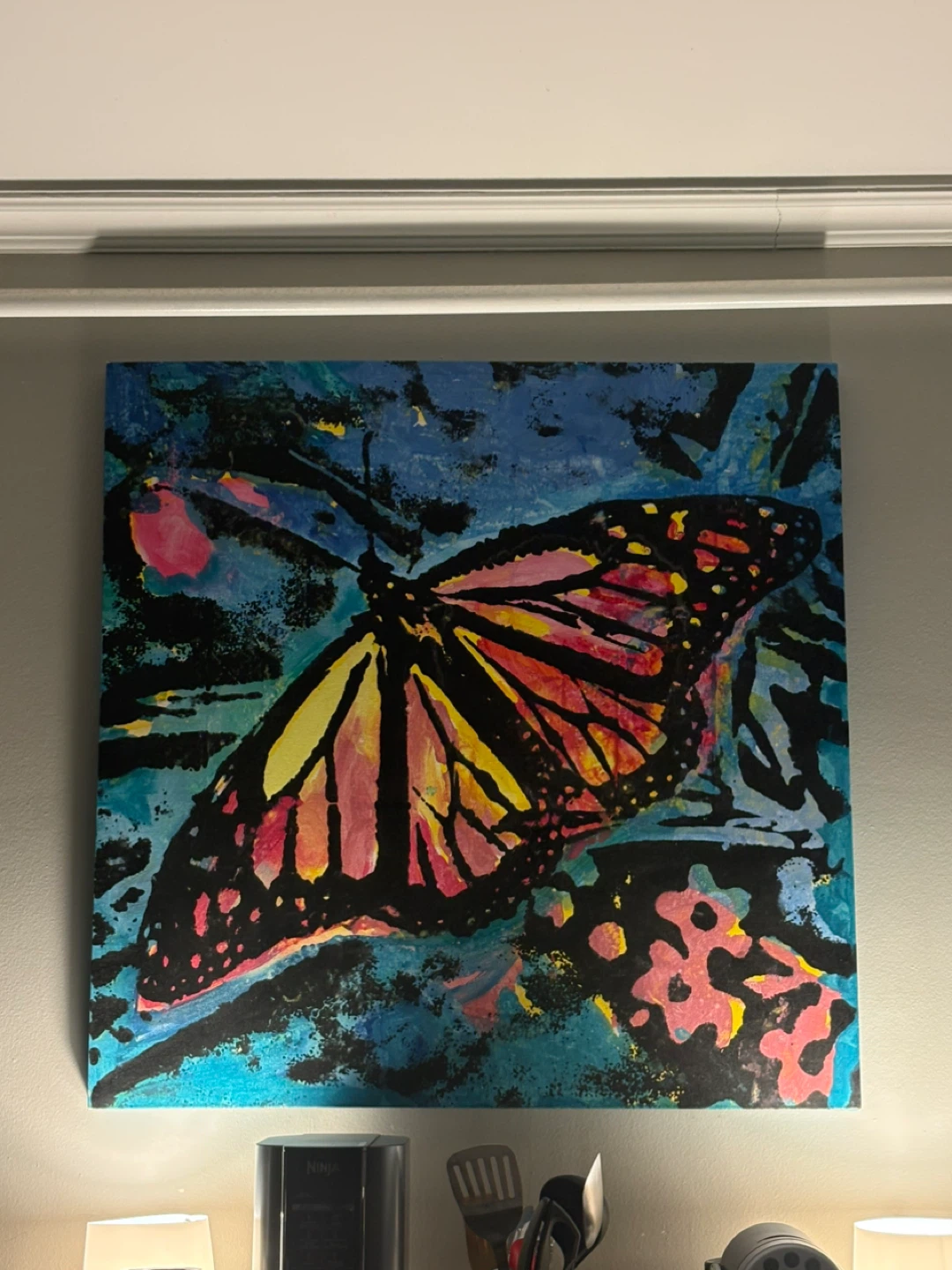 Monarch Butterfly Acrylic Painting