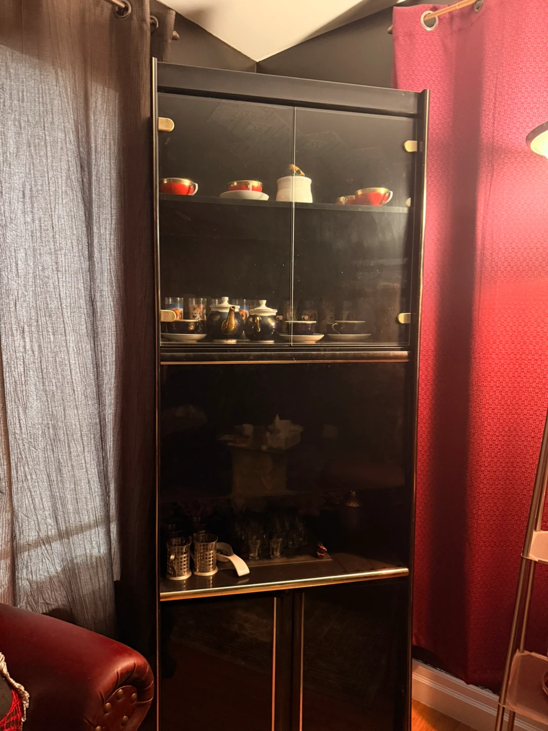 Free Vintage Display Cabinet with Glass Doors