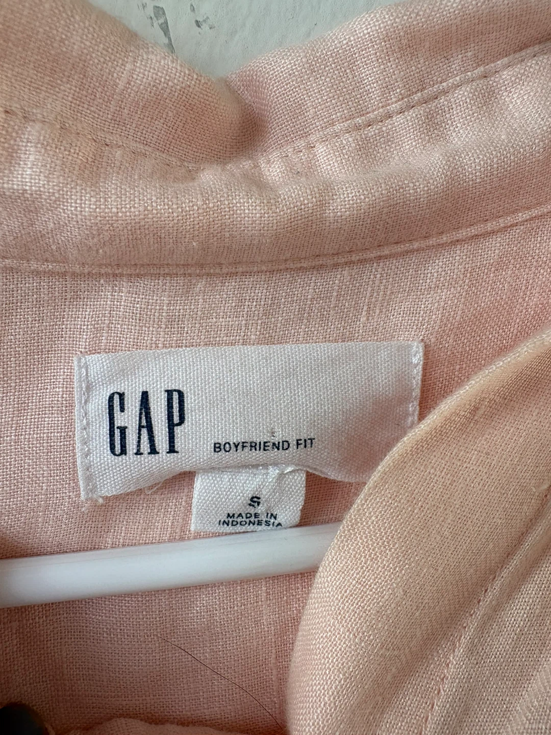 GAP Boyfriend Fit Pink Linen Shirt - Size S - photo 2