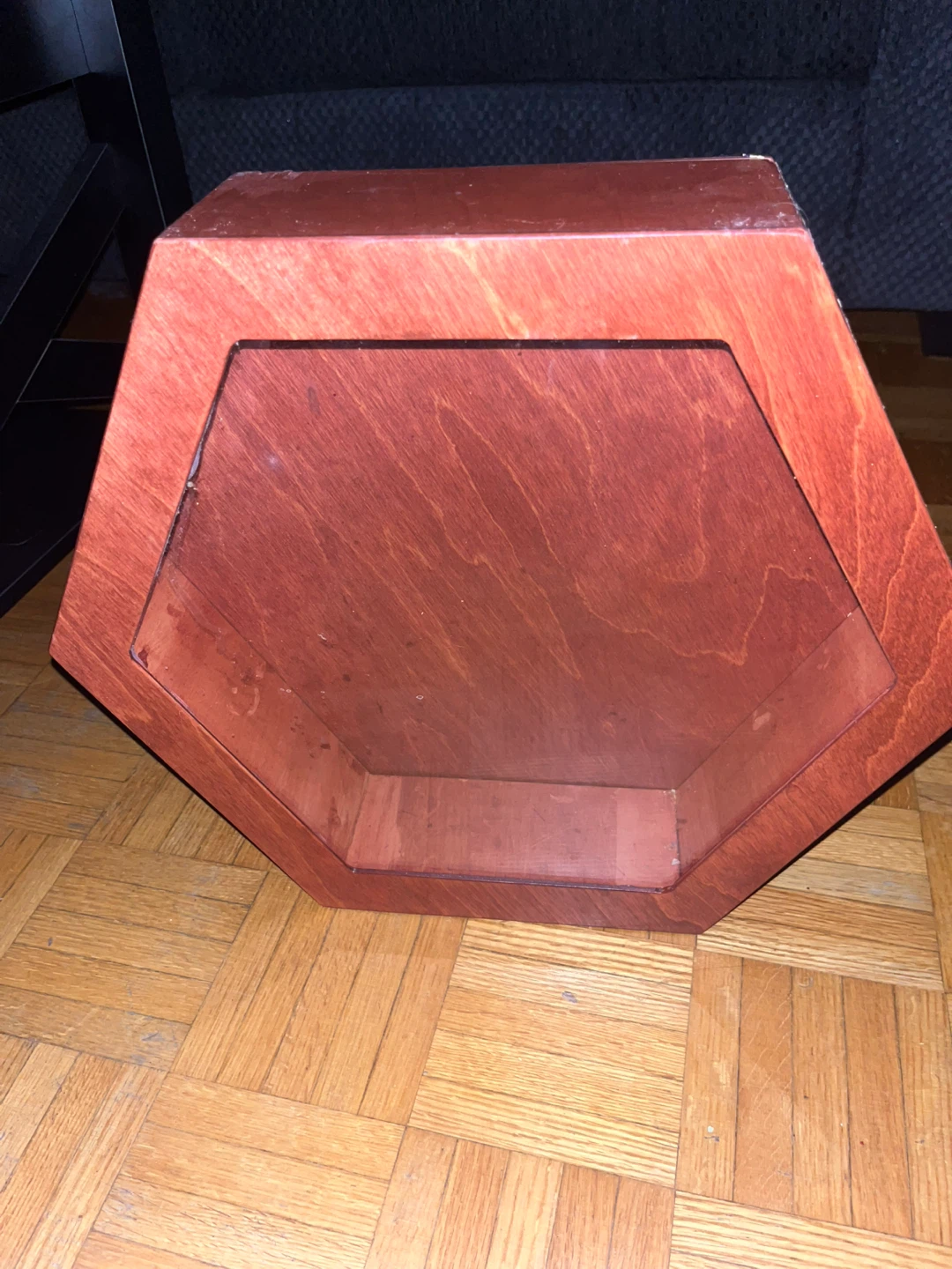 Wooden Hexagonal Display Shelf
