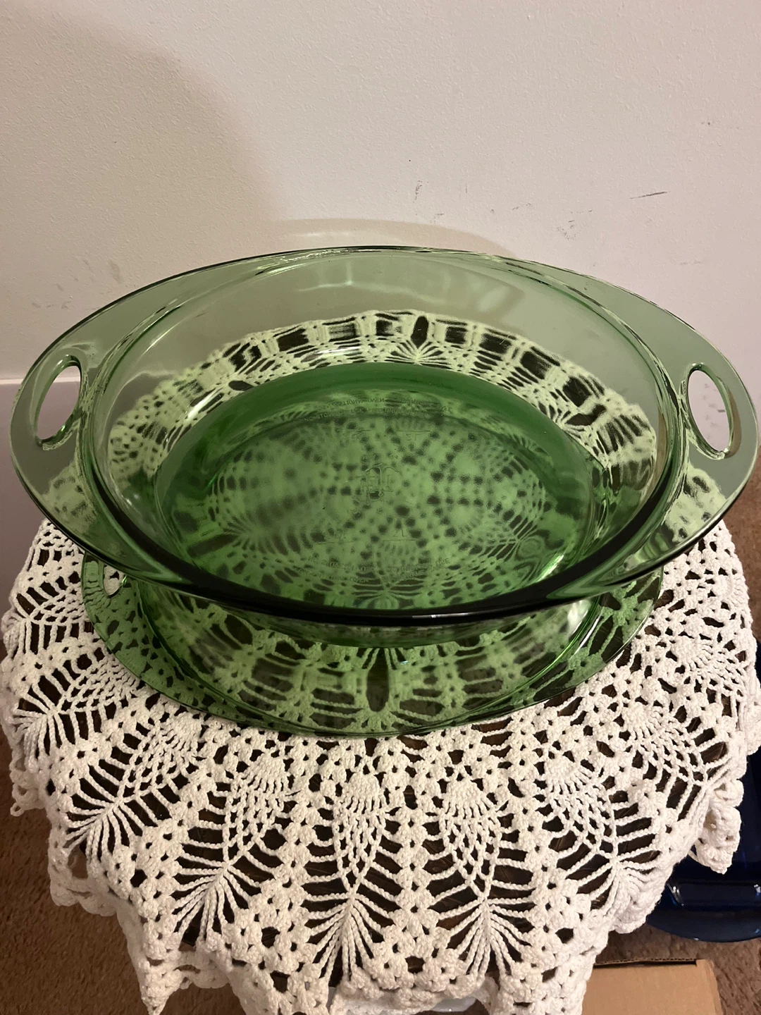 Anchor hocking Green Glass Oval Casserole Dish