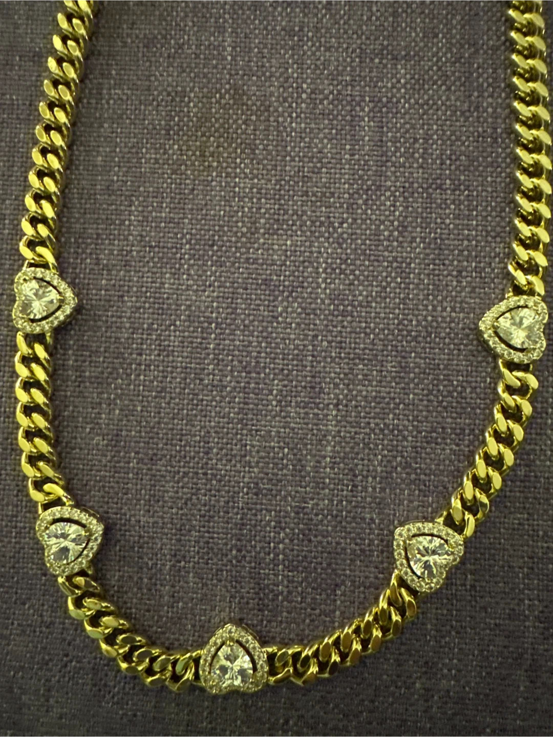 14k laminated Necklace with Heart Shape Diamond Accents - photo 3