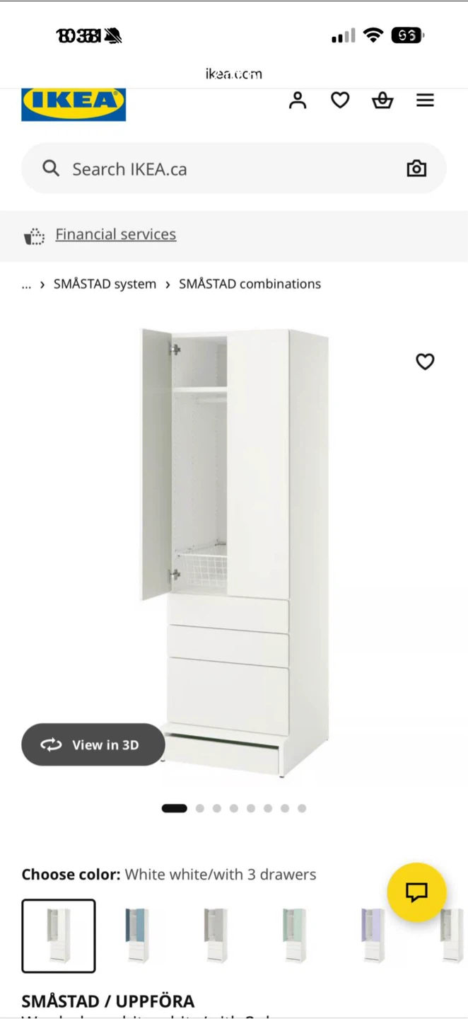 IKEA SMÅSTAD Wardrobe with 3 Drawers - photo 5
