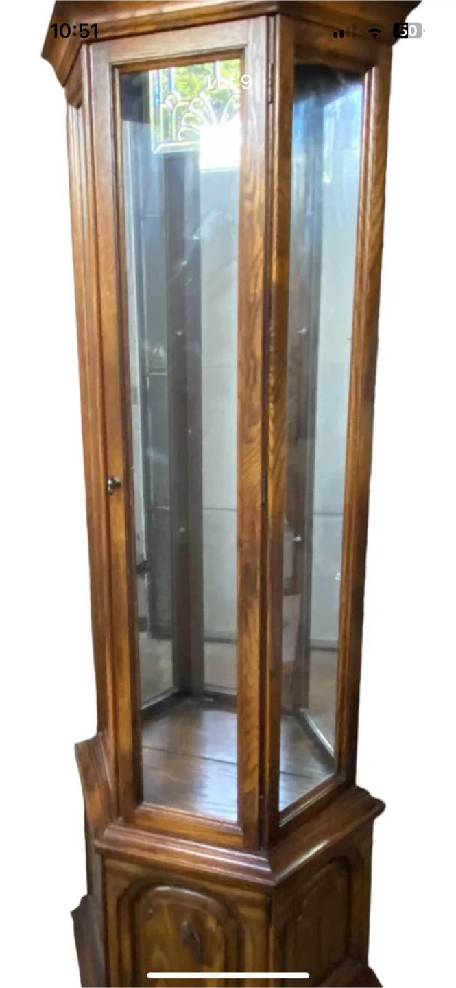 Wooden Display Cabinet with Glass Doors 🥕