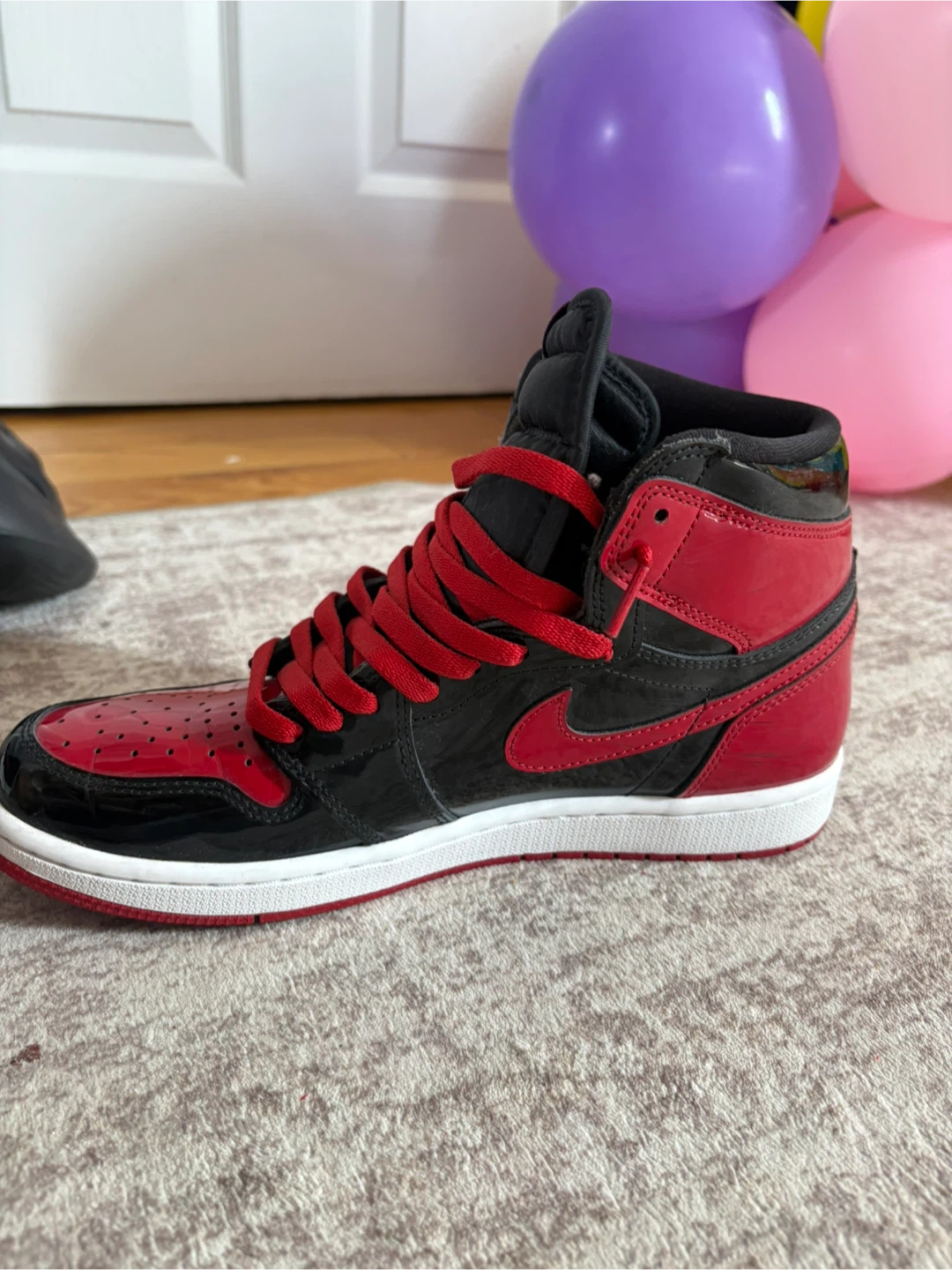 Air Jordan 1 High OG "Bred Patent" Sneakers - photo 4