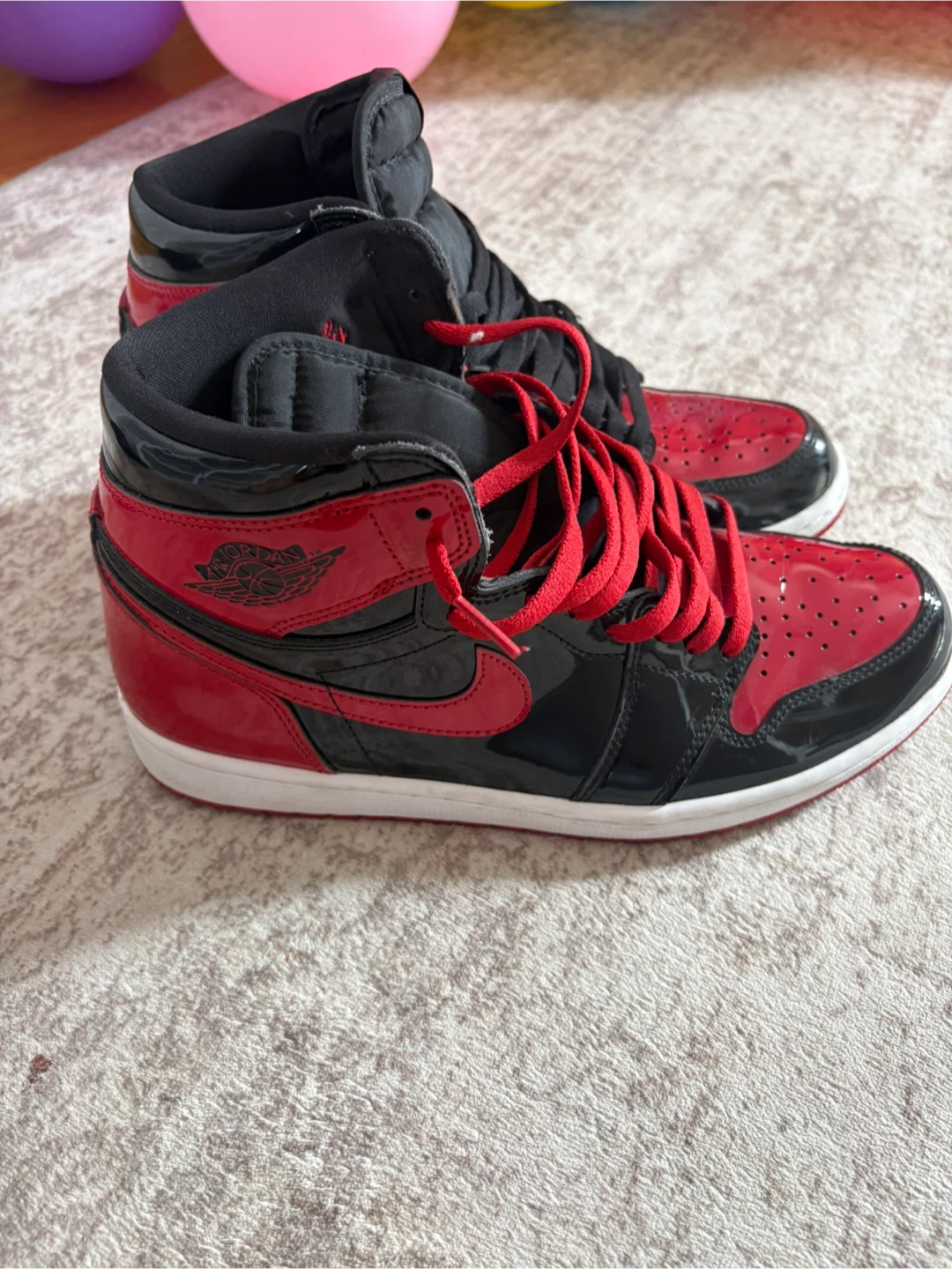 Air Jordan 1 High OG "Bred Patent" Sneakers - photo 2