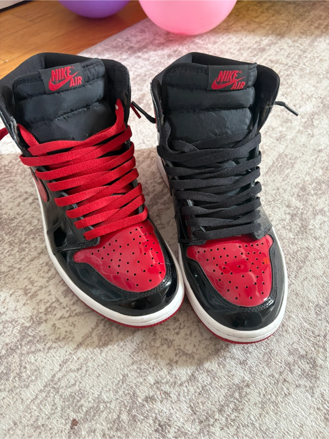 Air Jordan 1 High OG "Bred Patent" Sneakers - photo 3
