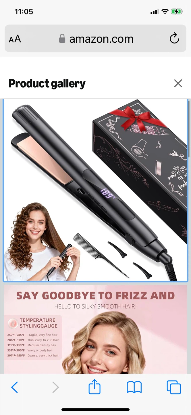 Straightener Hair Iron with Digital Display and Box