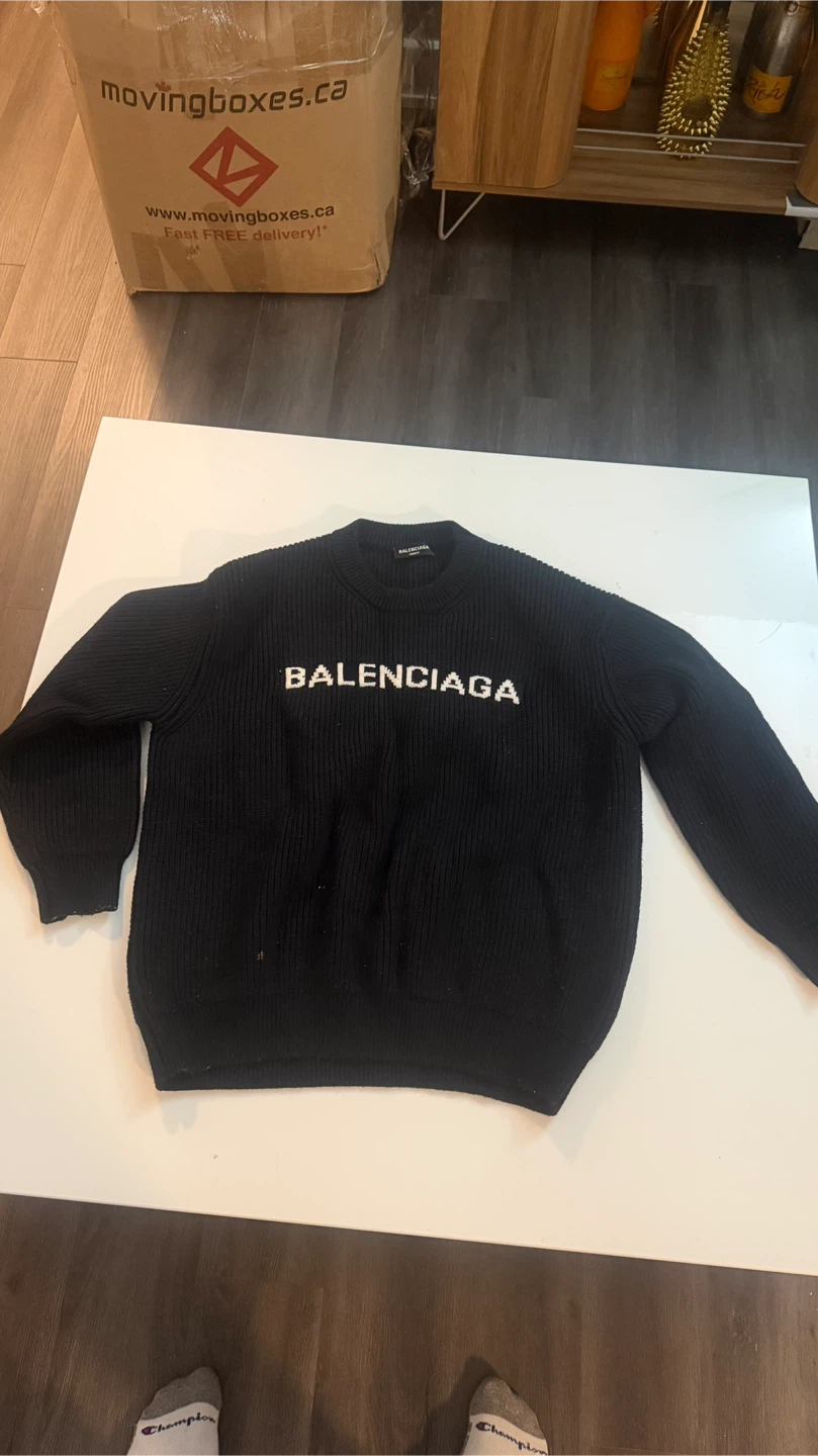 Balenciaga Black Logo Sweater