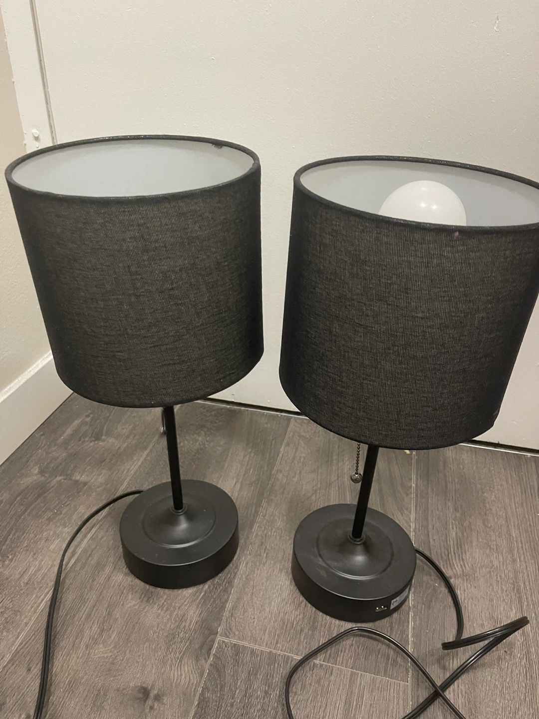 Black Table Lamps - Pair - photo 2
