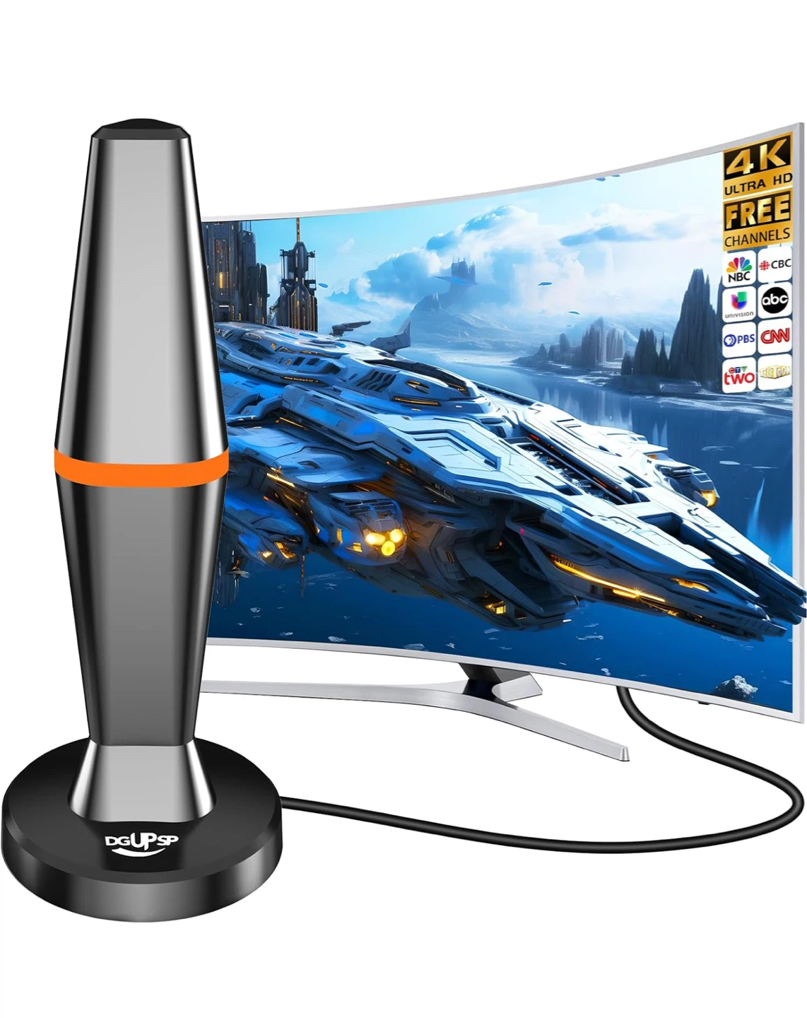 DGUP SP Portable TV Antenna - Support 4K 1080p