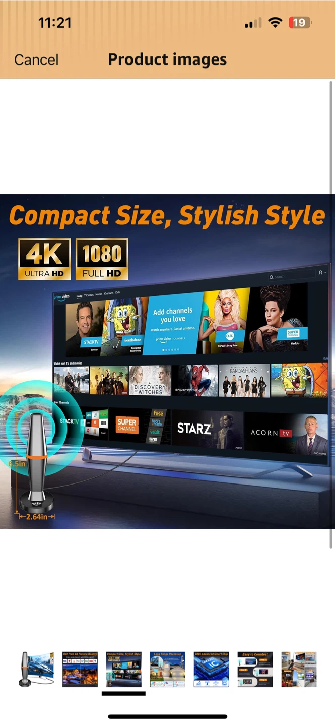 DGUP SP Portable TV Antenna - Support 4K 1080p - photo 4