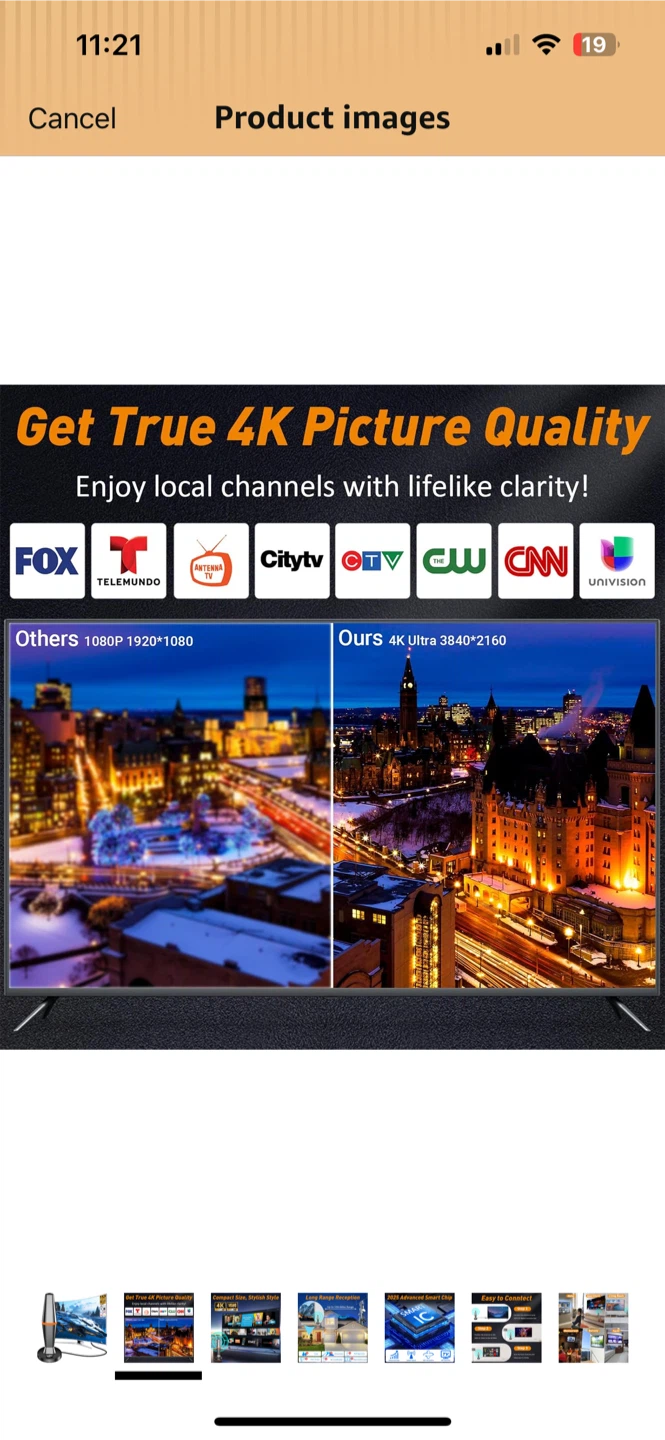 DGUP SP Portable TV Antenna - Support 4K 1080p - photo 3