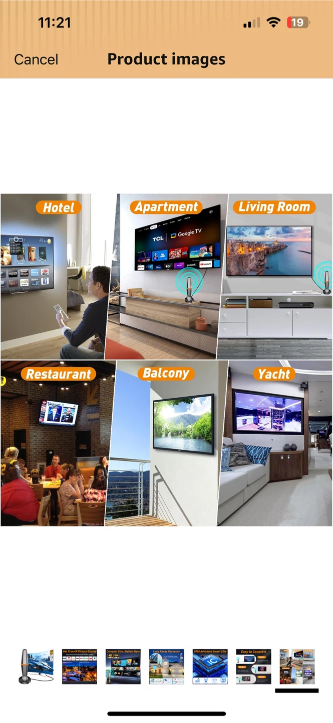 DGUP SP Portable TV Antenna - Support 4K 1080p - photo 5