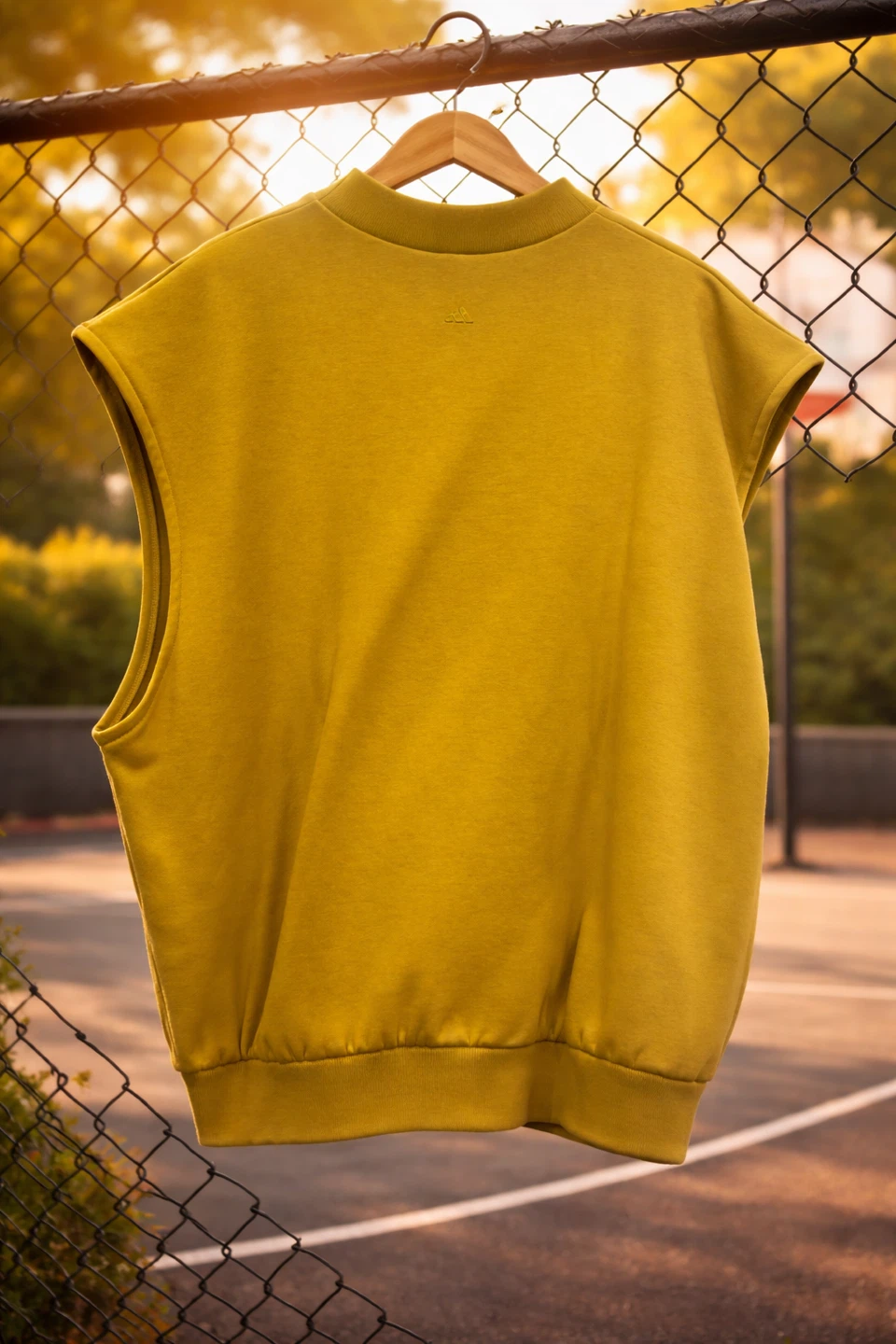 Adidas Sleeveless Basketball Sweatshirt - Yellow - photo 4