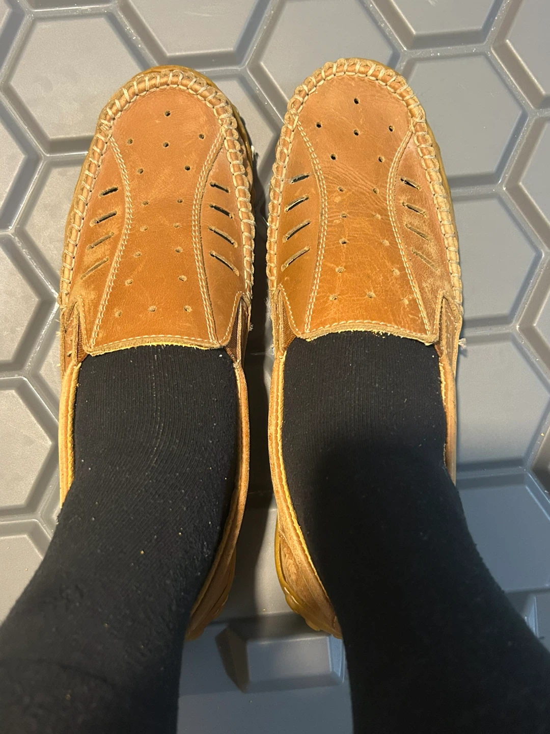 Men's Brown Leather Loafer Shoes - photo 3