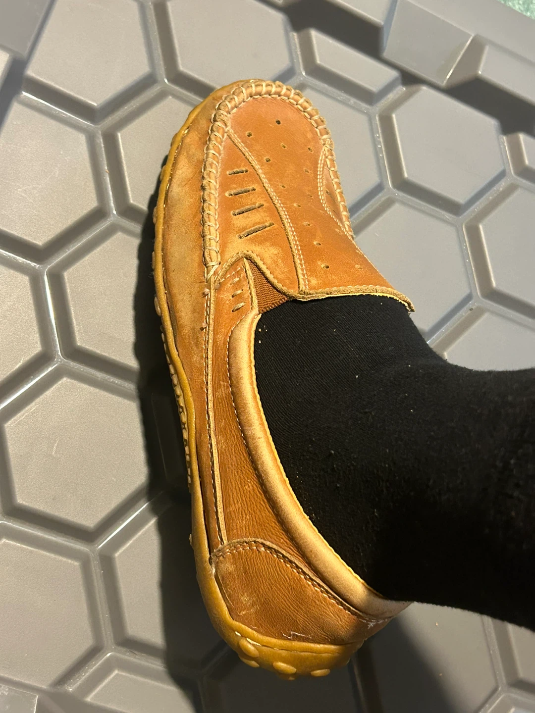 Men's Brown Leather Loafer Shoes - photo 4